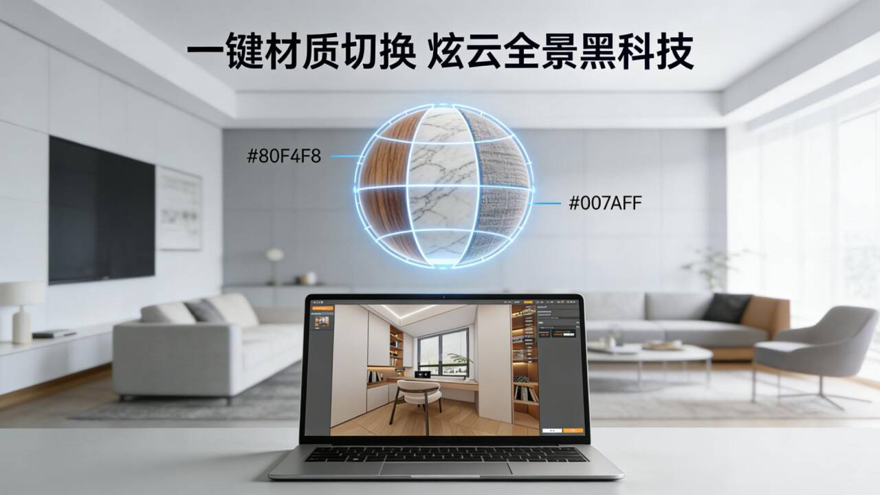 【炫云全景】材质切换功能介绍