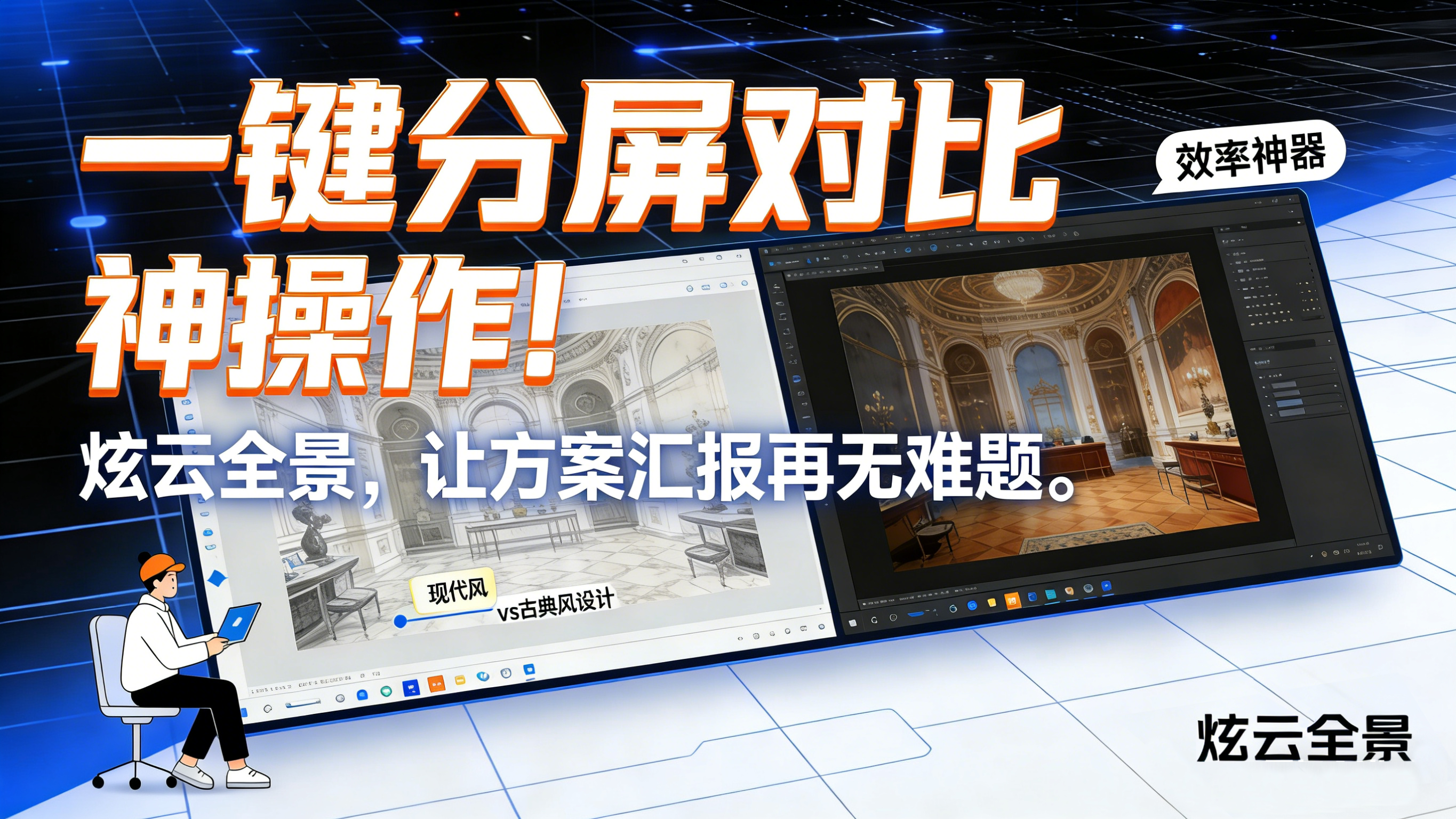 【炫云全景】分屏对比功能介绍